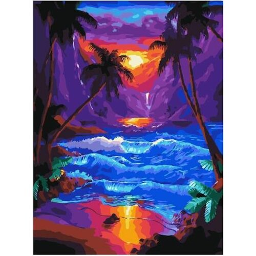 Картина по номерам Тропический закат 40х50 см Hobby Home