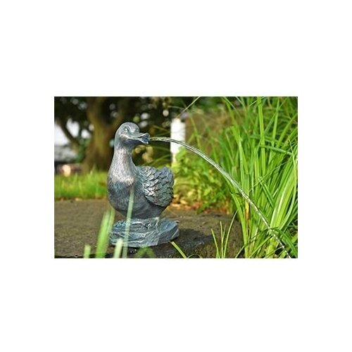 фигура для фонтана в пруду лягушачья пара цвет каменно серый heissner германия Фигура для фонтана в пруду Утка, цвет под медь, Heissner, Германия