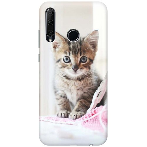 фото Ультратонкий силиконовый чехол-накладка для honor 10i / 20e с принтом "милый котенок" gosso