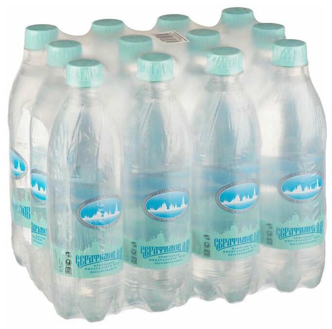 Минеральная вода "Серафимов Дар" б/г, 500мл ПЭТ, упаковка 12шт.