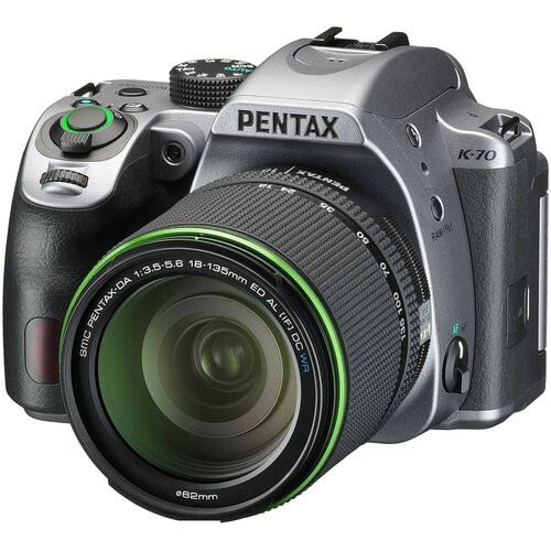 Зеркальный фотоаппарат PENTAX K-70 + два объектива DA L 18-50 WR + DA 50-200 ED WR черный