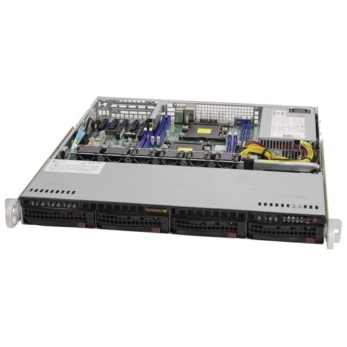 Сервер Supermicro SuperServer 6019P-MTR без процессора/без накопителей/количество отсеков 3.5 hot swap: 4/800 Вт/LAN 1 Гбит/c