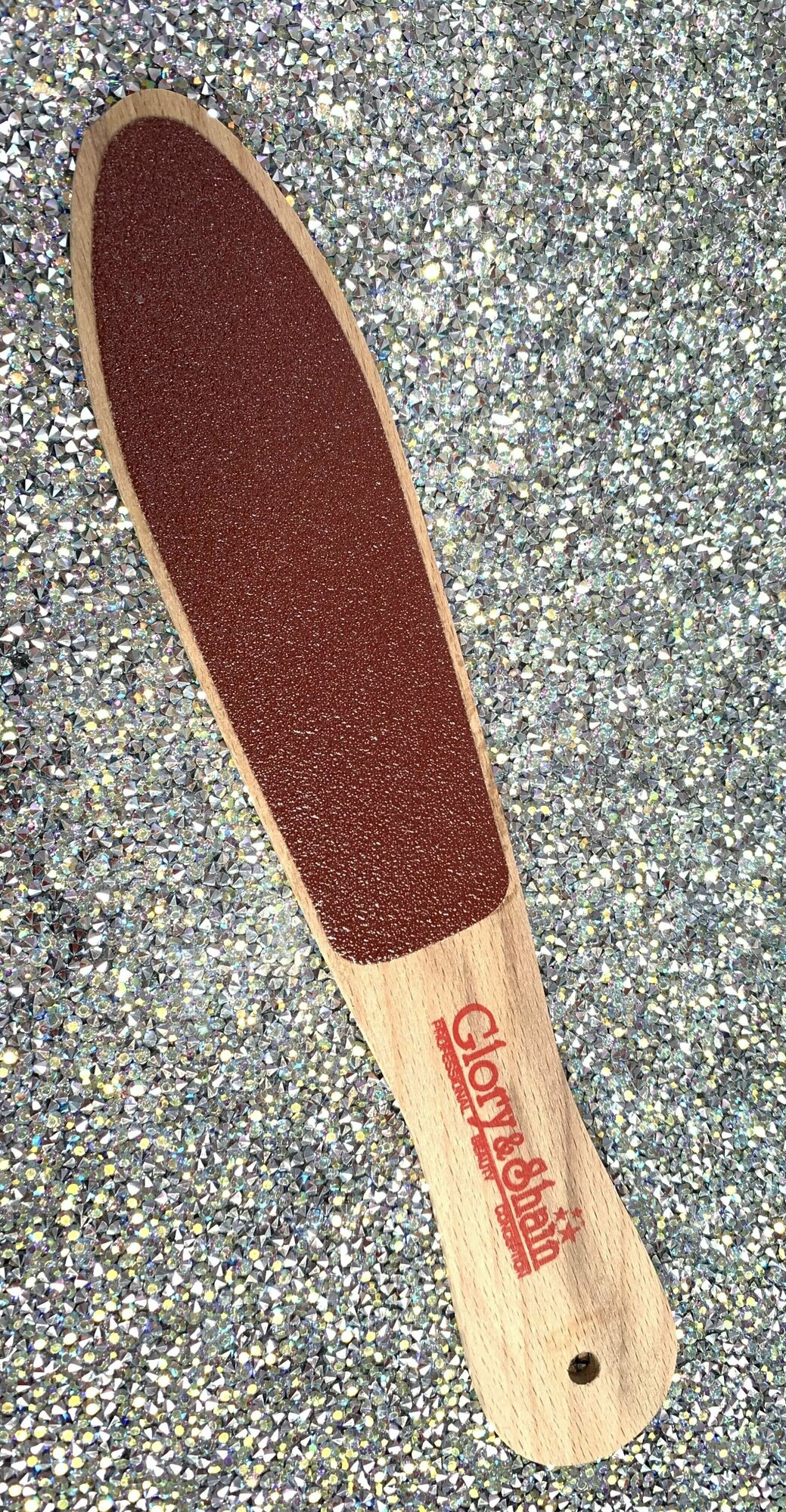 фото Терка для стоп двусторонняя деревянная Glory& 60/100