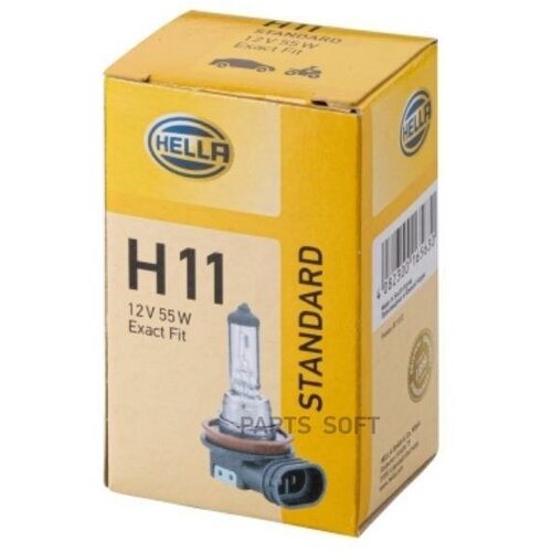 BEHR-HELLA 8GH 008 358-121 Лампа HELLA галогеновая H11 PGJ19-2 55W