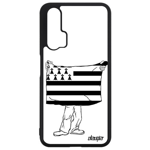 фото Чехол для телефонов huawei nova 5t, "флаг бретани с руками" государственный туризм utaupia