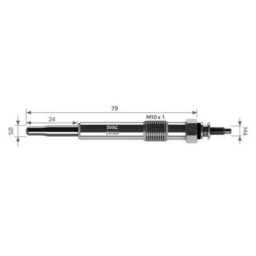 Свеча накаливания FORDC-MAX (DM2): 1.8 TDCi FIESTA IV (JA, JB): 1.8 DI FOCUS (DAW, DBW): 1.8 DI / T (Производитель: SVAC SV044)