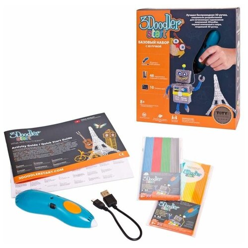фото Wobble works базовый набор с 3d-ручкой 3doodler start 3ds-esst-tng-r-17 wobble works