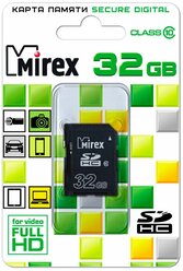 Карта памяти Mirex SDHC Class 10 32 GB, чтение: 25 MB/s, запись: 10 MB/s