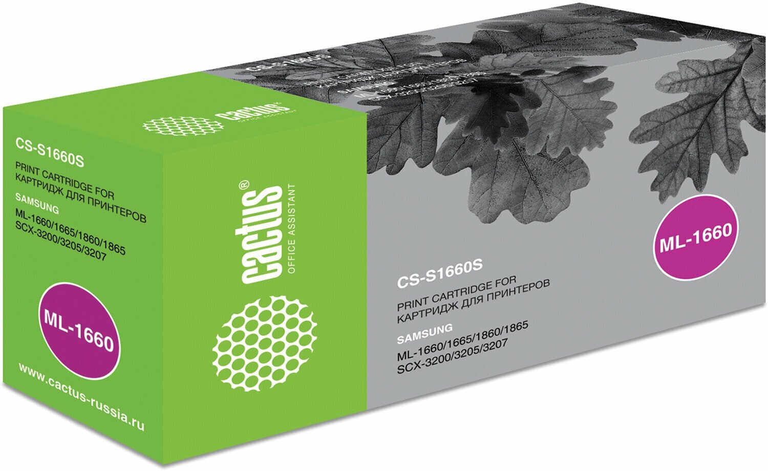 Картридж лазерный CACTUS (CS-S1660S) для SAMSUNG ML-1660/1665, ресурс 1500 страниц