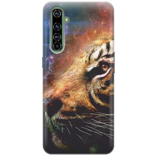 фото Cиликоновый чехол на realme x50 pro / рилми х50 про с принтом "космический тигр" gosso