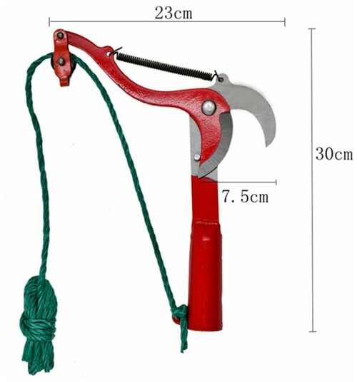 Штанговый секатор сучкорез. Ручной садовый высоторез для обрезки веток и сучков высоких деревьев. Без длинной телескопической палки ( штанги ).