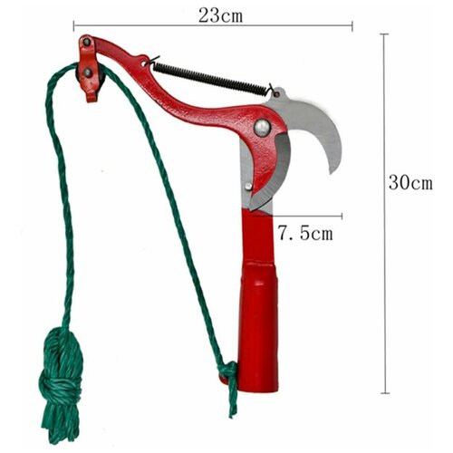 Штанговый секатор сучкорез. Ручной садовый высоторез для обрезки веток и сучков высоких деревьев. Без длинной телескопической палки ( штанги ). садовый штанговый сучкорез для деревьев высоторез садовый со шнуром