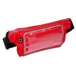 Спортивная сумка чехол на пояс LuazON, управление телефоном, отсек на молнии, красная 3916213 - изображение