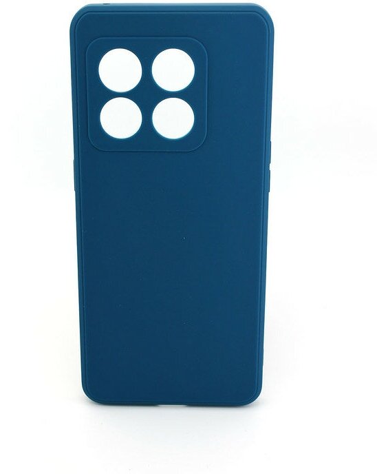 фото Чехол силиконовый матовый для OnePlus 10 Pro 5G, с защитой камеры, синий