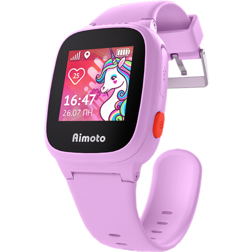 умные детские часы aimoto pro indigo черный Детские умные часы Aimoto Kid (розовый)