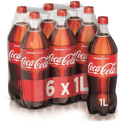Газированный напиток Coca-Cola Classic, 1 л, 6 шт.
