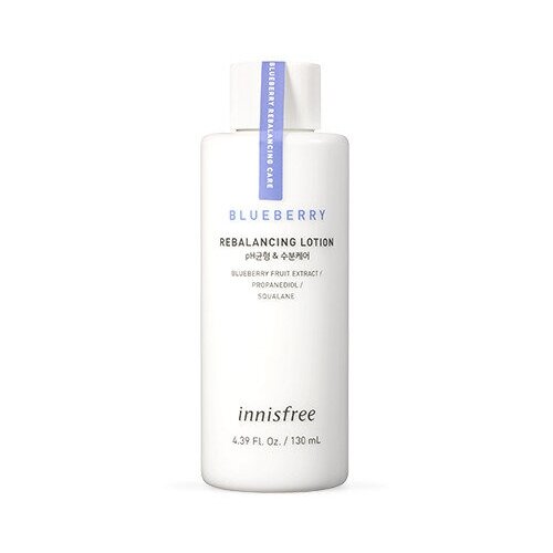 Innisfree Тоник для лица, лосьон восстанавливающий Blueberry Rebalancing Lotion с экстрактом черники, 130мл, Корейская косметика