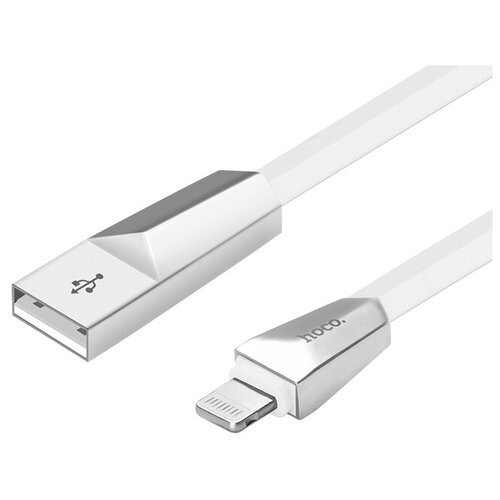 Кабель Hoco X4 USB - Lightning, 1.2 м, белый ls28 переходник с lightning на usb кабель для зарядки наушники lightning hoco