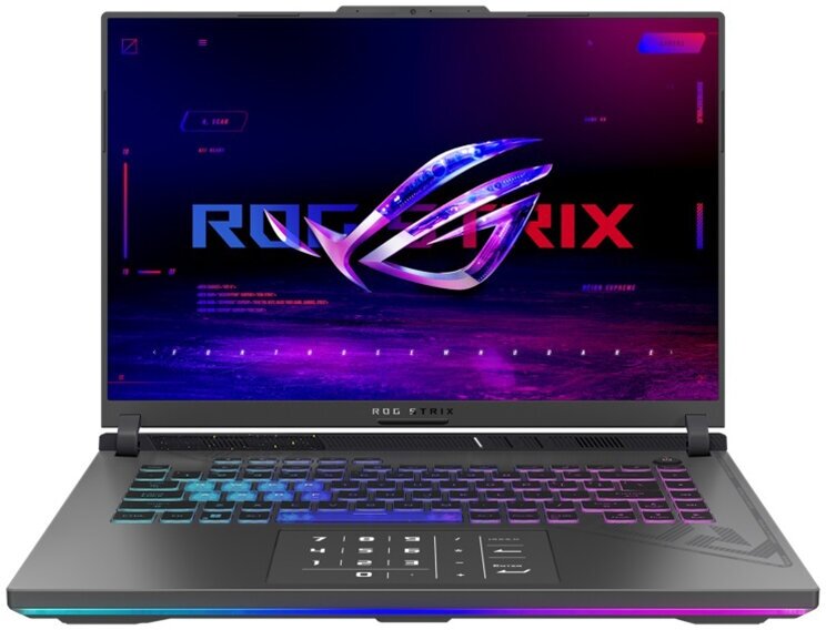 Ноутбук ASUS ROG Strix G16 G614JU-N3229, 16" (1920x1200) IPS 165Гц/Intel Core i5-13450HX/16ГБ LPDDR5/512ГБ SSD/GeForce RTX 4050 6ГБ/Без ОС, серый (90NR0CC1-M00DP0)