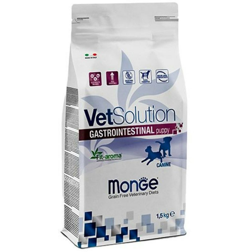 Сухой корм для щенков Monge VetSolution Gastrointestinal Puppy, диета при нарушениях пищеварения, 1,5 кг