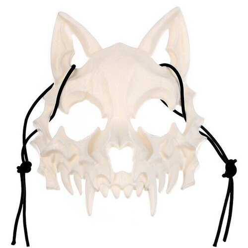 фото Страна карнавалия маска «череп собаки» цвет белый