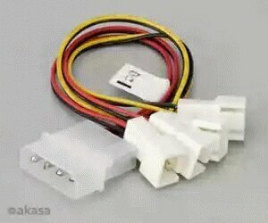 Мультиконнектор Akasa 4pin => 3pin 2x 5v и 2x 12v AK-CB001 (5v и 12V)