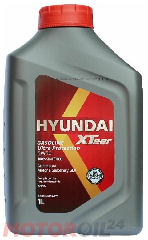 Синтетическое моторное масло HYUNDAI XTeer Gasoline Ultra Protection 5W-50