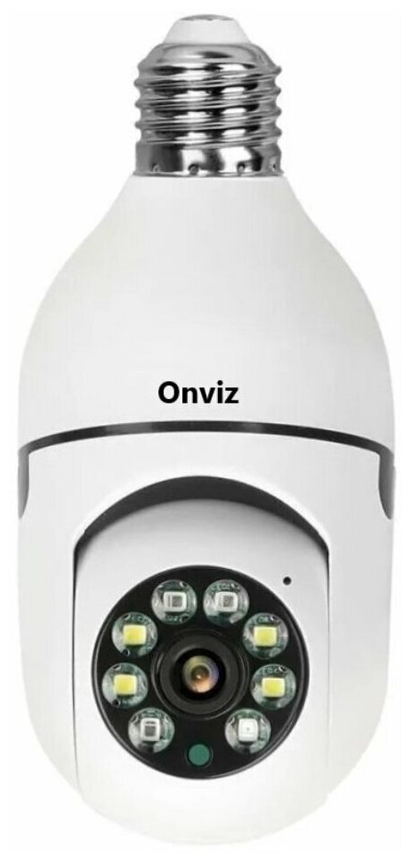 Беспроводная IP Камера видеонаблюдения Wi-fi с обзором 360 датчиком движения и ночной съемкой / Поворотная WIFI камера видеонаблюдения для дома