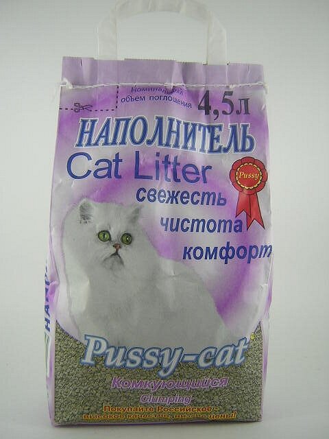 Pussy-cat 4,5л х 3шт комкующийся наполнитель - фотография № 7