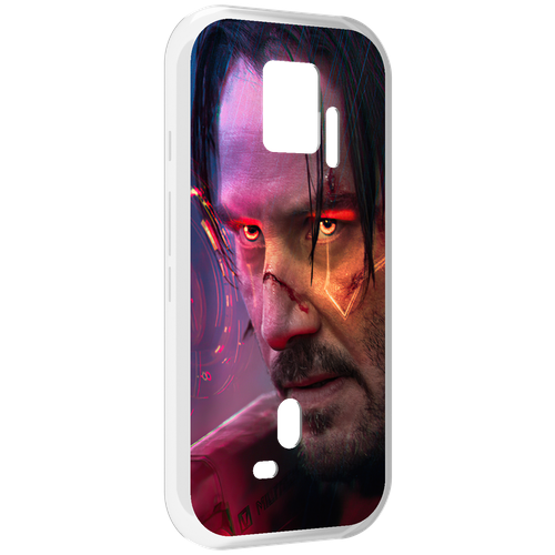 Чехол MyPads cyberpunk 2077 Джонни Сильверхенд для ZTE Nubia Red Magic 7S Pro задняя-панель-накладка-бампер чехол mypads cyberpunk 2077 джонни сильверхенд для zte nubia z40s pro задняя панель накладка бампер