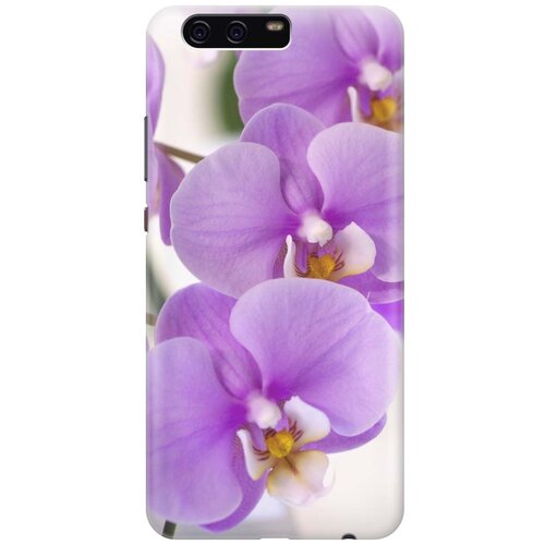 фото Cиликоновый чехол на huawei p10 plus / хуавей п10 плюс с принтом "сиреневые орхидеи" gosso