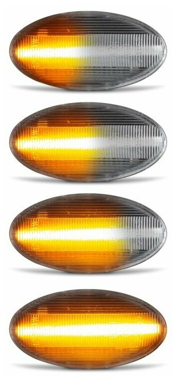 Повторитель поворота светодиодные динамические Peugeot Citroen комплект 2 шт LED