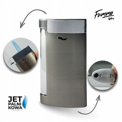 Зажигалка газовая FUMMO Foster (Jet/Grey) 16264 - фотография № 1