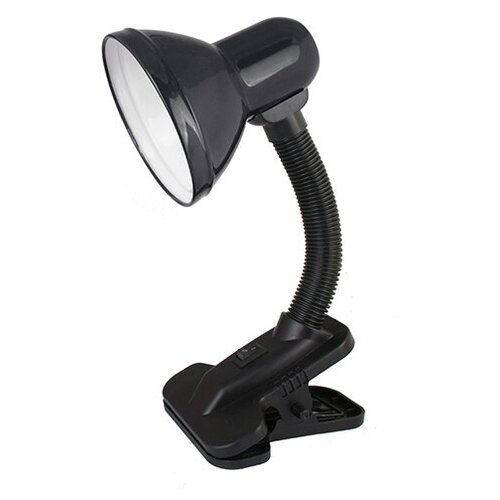 фото Лампа офисная ultraflash uf-320p 12371, e27, 60 вт, цвет арматуры: черный, цвет плафона/абажура: черный