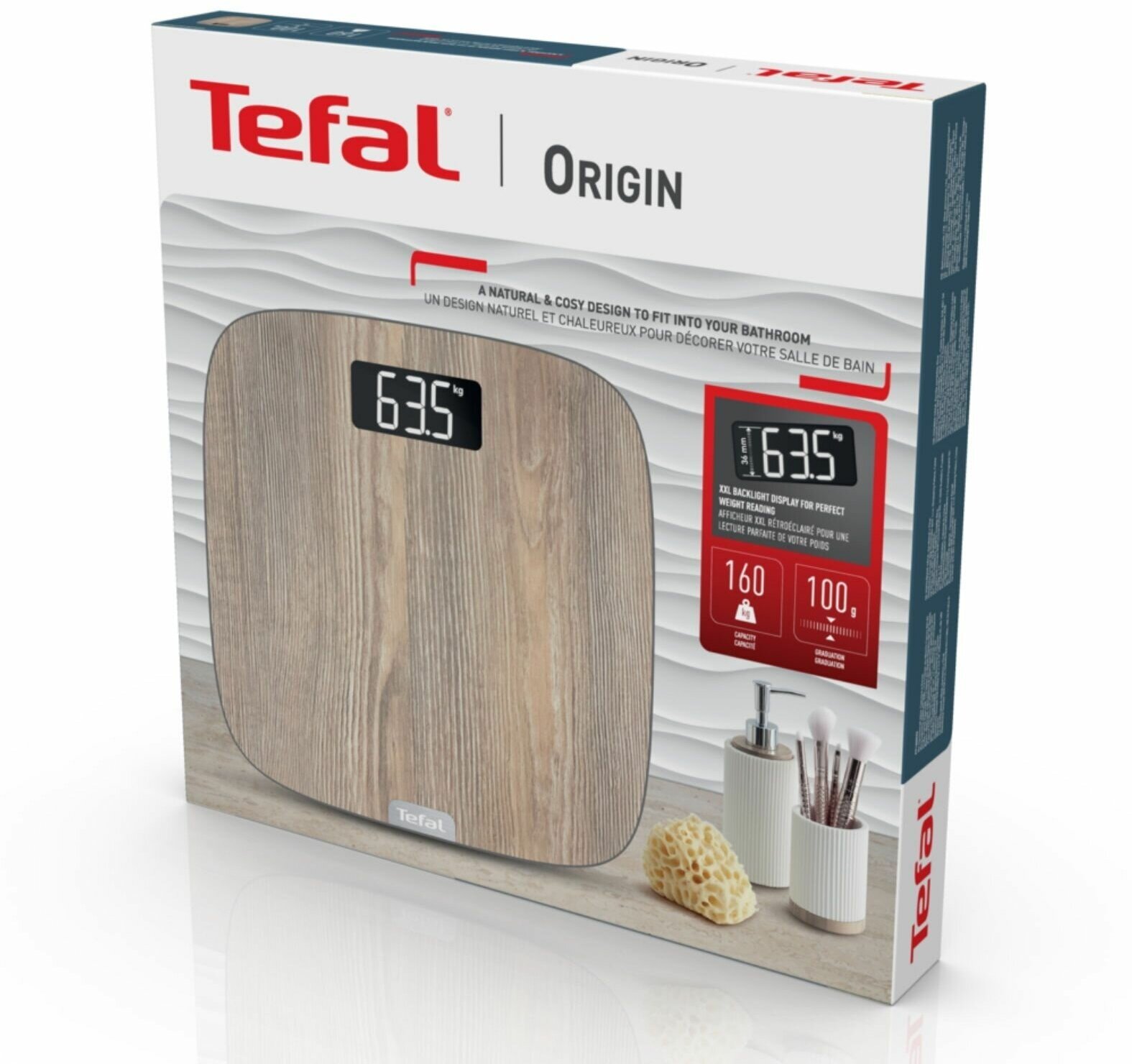 Весы напольные Tefal Origin Light Wood PP1600V0, цвет светлое дерево, предел взвешивания 160 кг, автоматическое включение, дисплей с подсветкой - фотография № 14