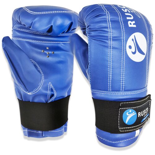 фото Снарядные перчатки rusco sport из искусственной кожи синий m