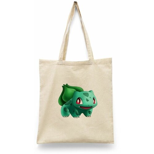 фото Сумка-шоппер унисекс каждому своё "покемоны/pokemon" черная