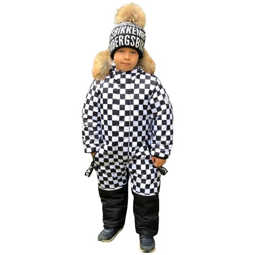 фото Зимний детский комбинезон lapland мембрана "квадро" размер 92, белый
