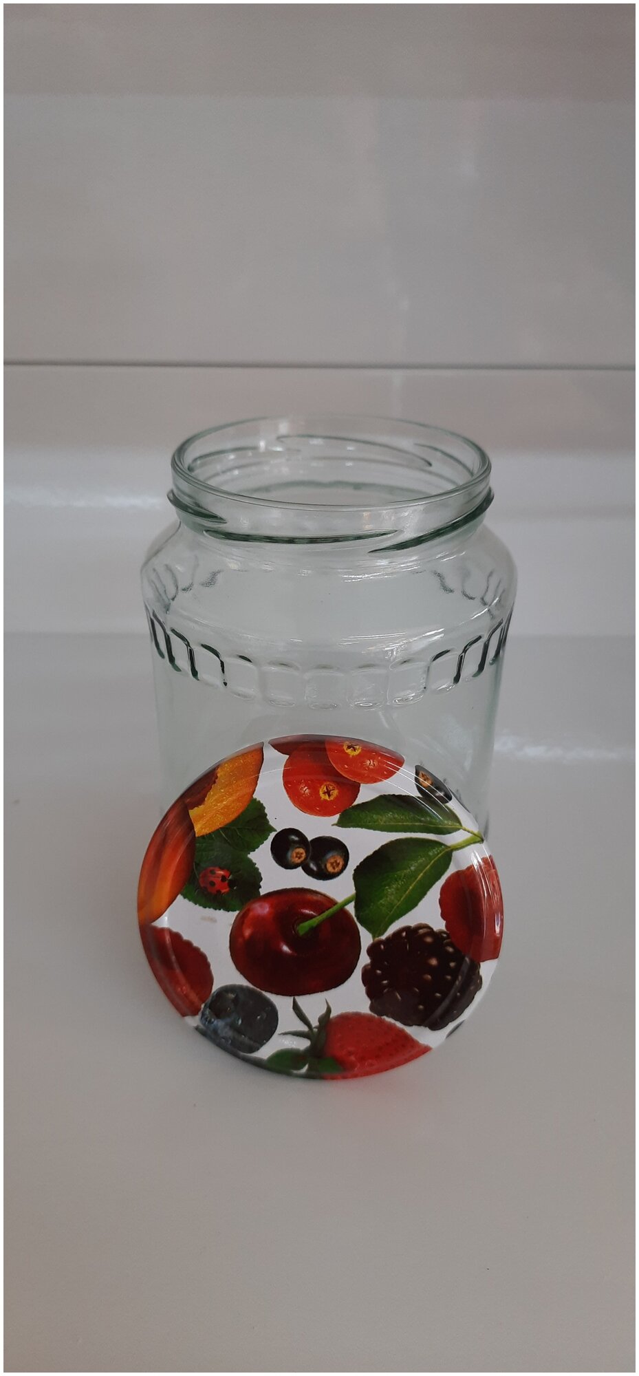 фото Банка стеклянная винтовая 12шт с крышкой для консервации 720 г, Набор банок, для хранения сыпучих продуктов