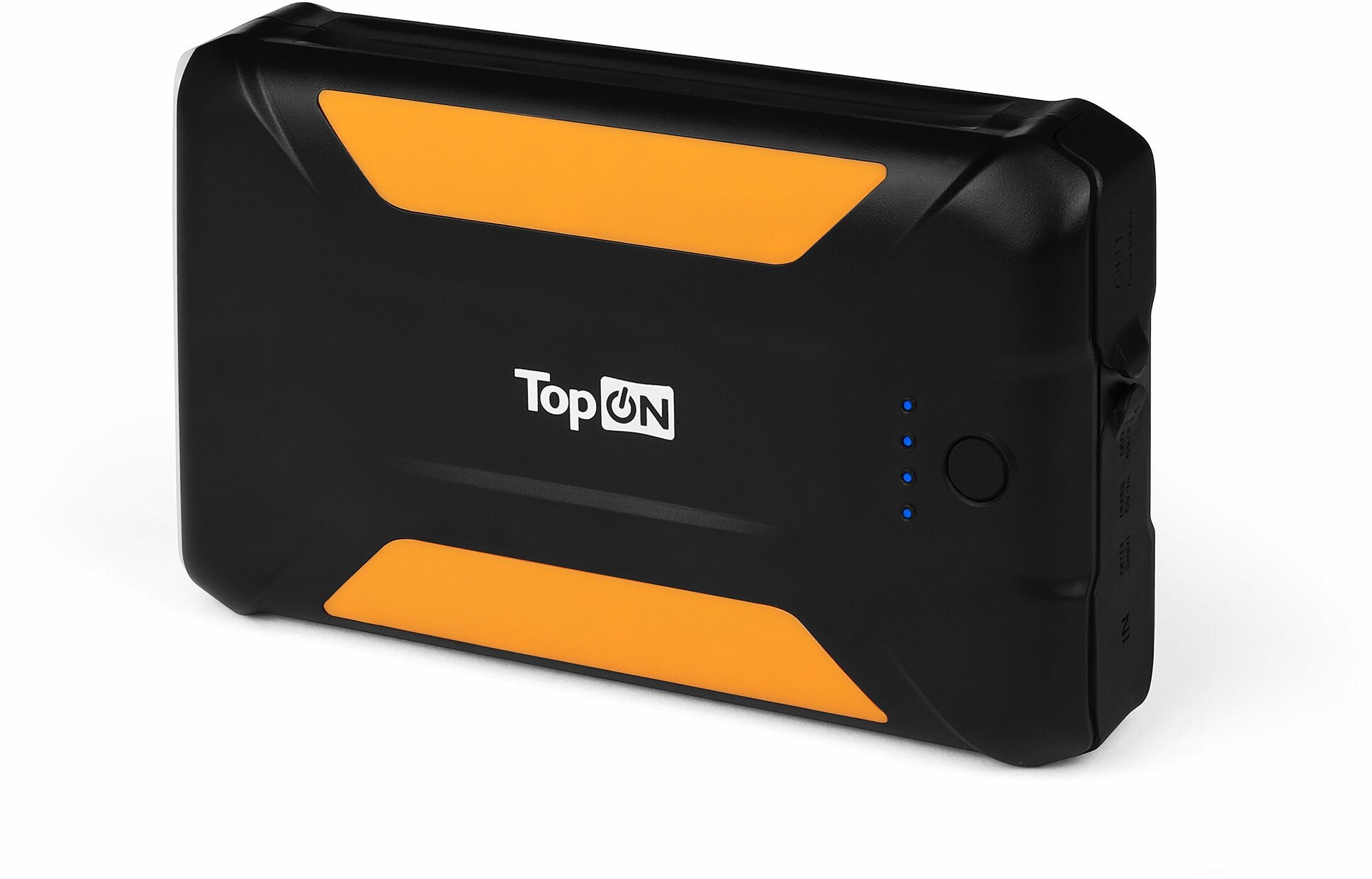 Внешний аккумулятор TopON TOP-X38 38000mAh 3 USB-порта, автомобильная розетка 12V 15A 180W, аварийный свет, фонарь, защита от пыли и брызг. Черный