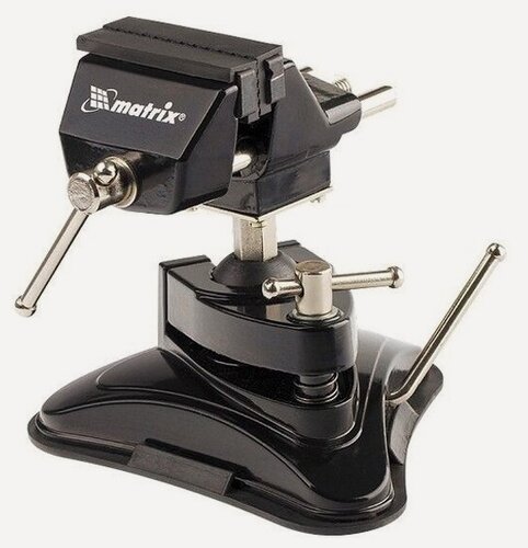 Изображение товара Тиски настольные Matrix 18506, 70 мм, резиновая вакуумная присоска, шарнирный механизм