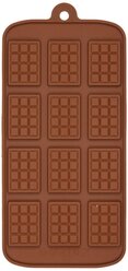 Формы для выпечки силиконовыеSPC-0115 для конфет 23 x 10.7 x 0.5 см "маленькая шоколадка"-12 ячеек