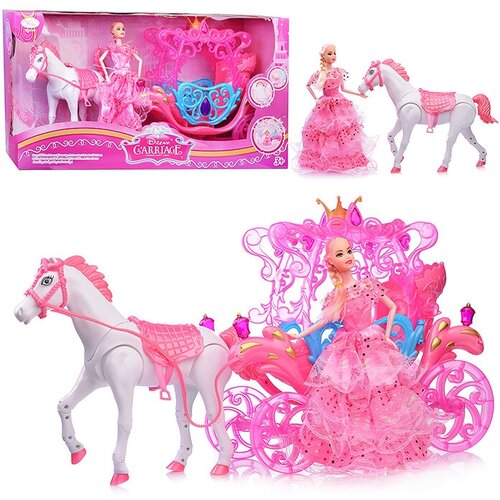 Карета 810A с лошадью и куклой, в коробке карета 686 780 с лошадью и куклой в к