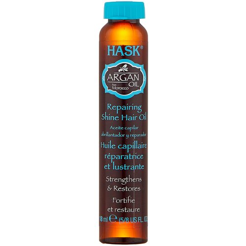 Hask Argan Oil Масло для восстановления и придания блеска волосам, 18 мл