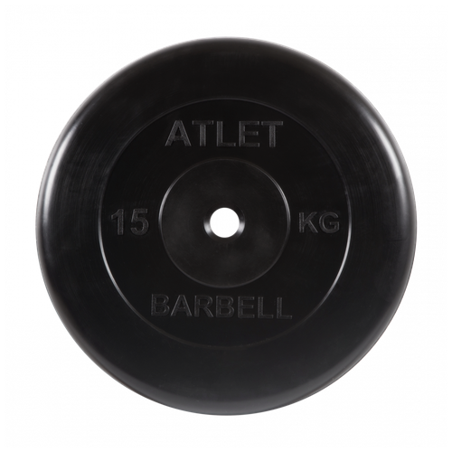 Набор дисков MB Barbell MB-AtletB26 15 кг 15 кг 1 шт. черный диск обрезиненный dfc чёрный резин втулка 26мм 25кг новинка