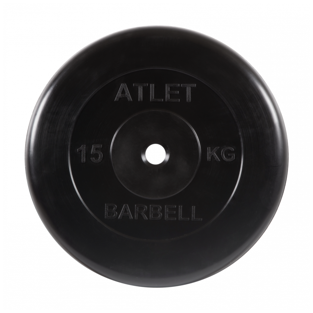 Диск MB Barbell MB-AtletB26 15 кг черный