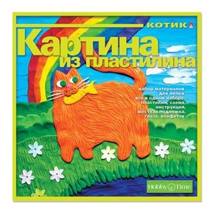 Набор №4 Картина из Пластилина "котик"