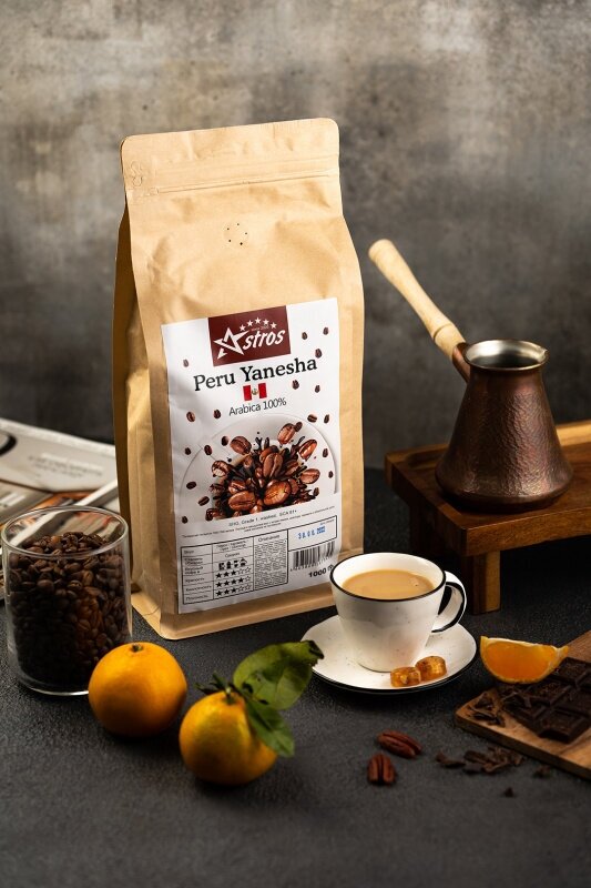 Кофе в зернах Astros Peru Yanesha 100% арабика 1 кг