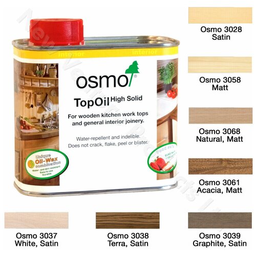 Масло с твёрдым воском для мебели и столешниц Osmo Осмо 3028 , 0.5л