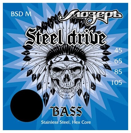 Струны для бас-гитары Мозеръ Steel Drive BSD M 45-105